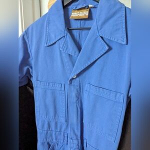 Big Bud Press Cornflower Blue Short Sleeve Jumpsuit - Small